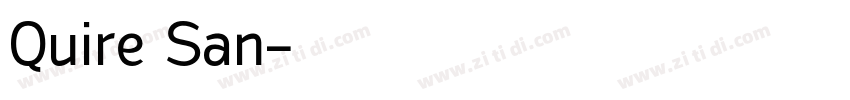 Quire San字体转换
